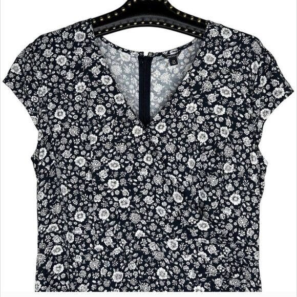 J.Crew Mercantile Floral Faux Wrap Mini Dress Size 0 - Picture 5 of 8